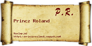 Princz Roland névjegykártya